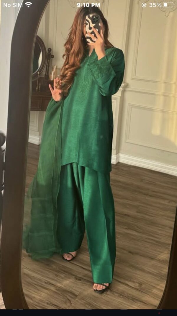 Bottle green farshi set